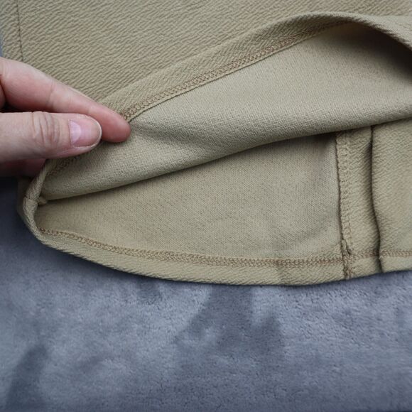 Deva Appared Skirt Womens S Beige Solid Slit Elastic Waist Straight Pencil - Picture 8 of 15